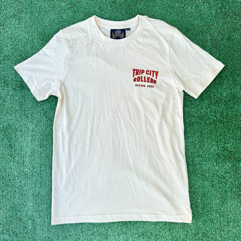 Trip City T Shirt Rollers Hayana Cuba Shirt Beige Tee